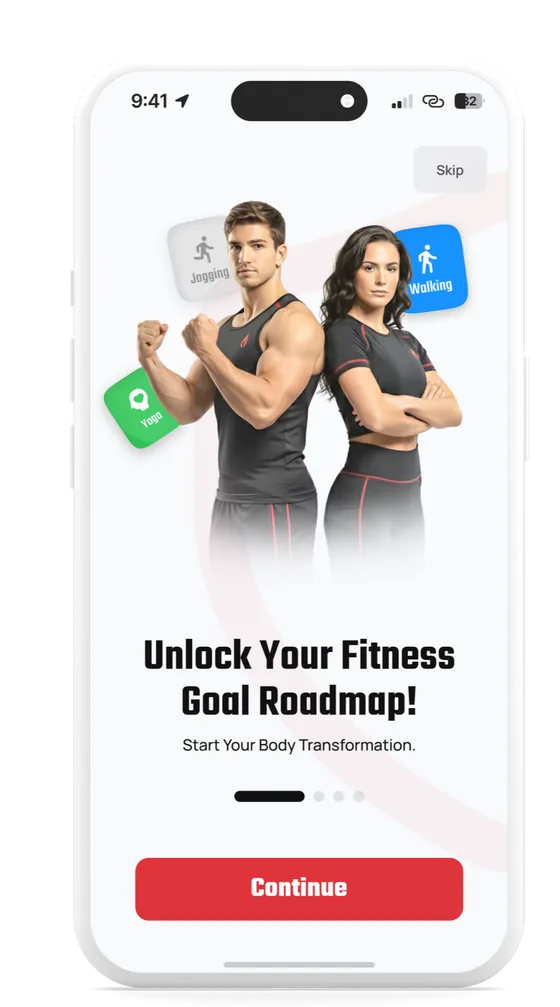 BodyTune progress screen charting weekly weight and activity trends